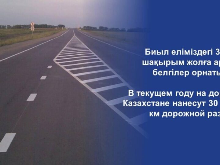 ҚР ИИДМ: Биыл еліміздегі 30 мың шақырым жолға арнайы белгілер орнатылады