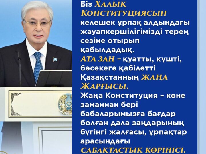 Президент: «Конституция — тарихи құжат»