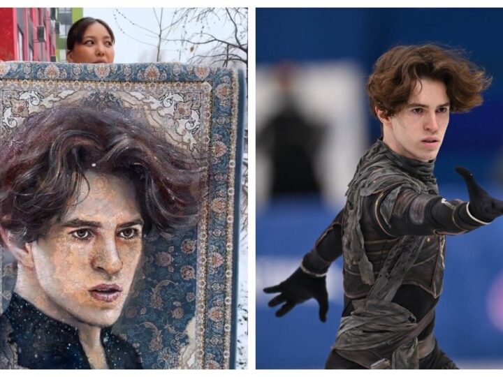 Суретші Михаил Шайдоровтың портретін ерекше техникада бейнеледі