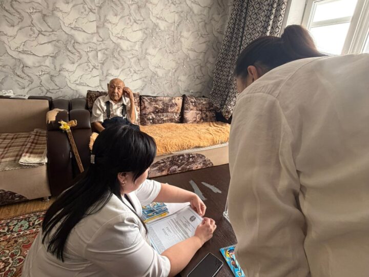 Ветеран Великой Отечественной войны Саттилгулов Сунгат проголосовал на дому