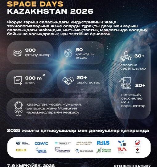 SPACE DAYS KAZAKHSTAN 2026: ғарыш күн тәртібінің төріндегі үш күн